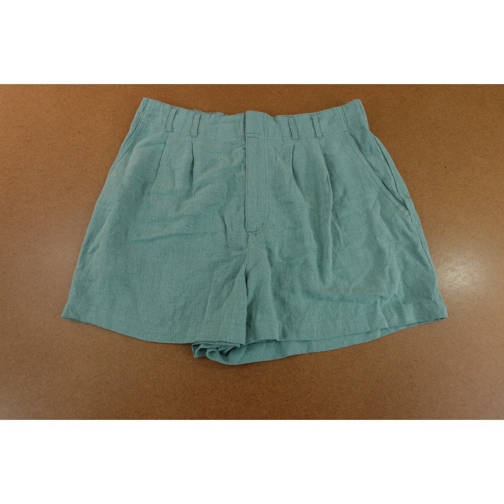 Z Supply Womens Size Large Green Pocket High Rise Pleat Front Calista Shorts NWT